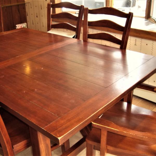 Photo of DINING TABLE CHAIRS Set LEVITTS Country Rustic Wood Vintage Solid