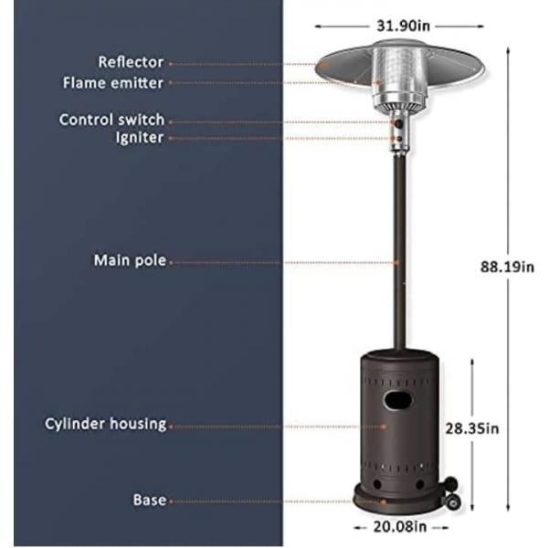 Photo of PATIO HEATER WITH COVER = NEW 