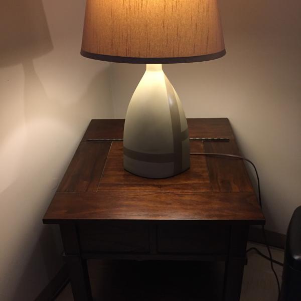 Photo of Set of 2 End Tables & Lamps