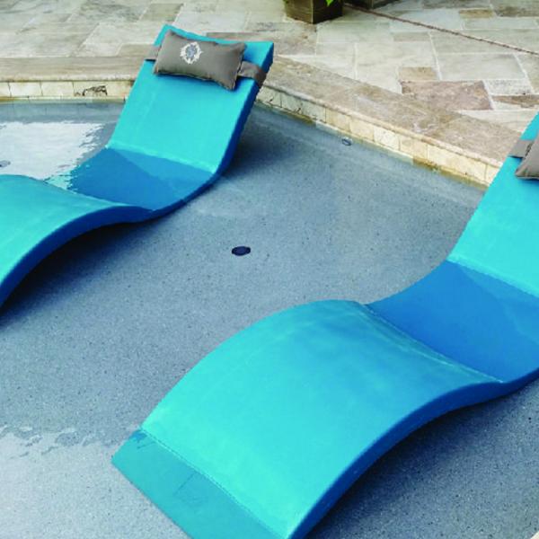 Photo of Ledge Lounger (2) In-Pool Chaise Light Blue