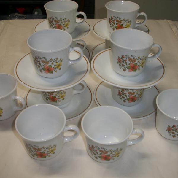 Corelle cups and saucers Indian Summer pattern snaplist