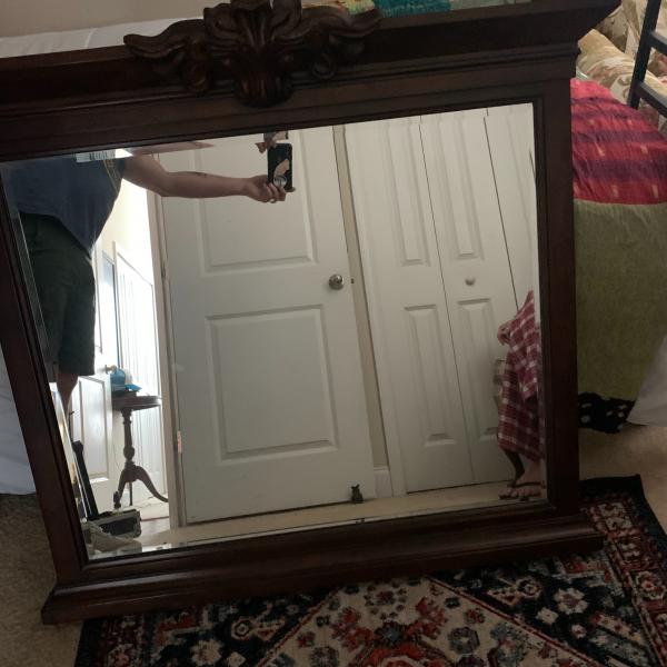 Photo of Decorative Mirror Solid Mahogany 