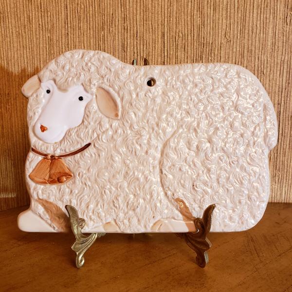 Photo of Vintage 1984 Otagiri Ceramic Sheep/ Lamb Hand Crafted Trivet and Wall Decor