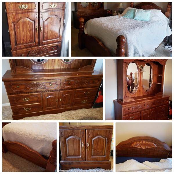 Photo of 7 Piece Solid Wood Queen Bedroom Set
