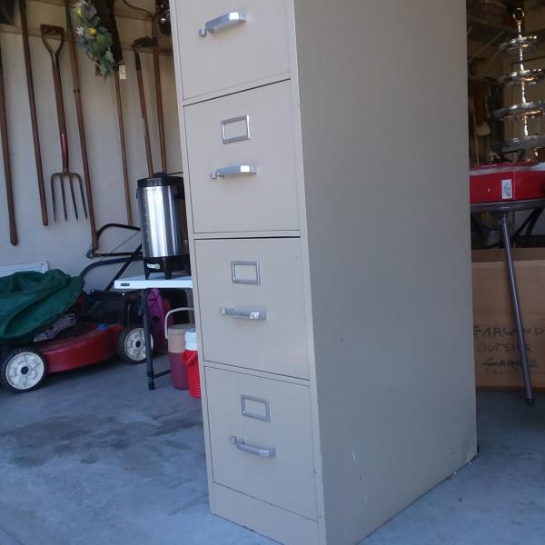 Photo of HON 4 drawer metal file cabinet