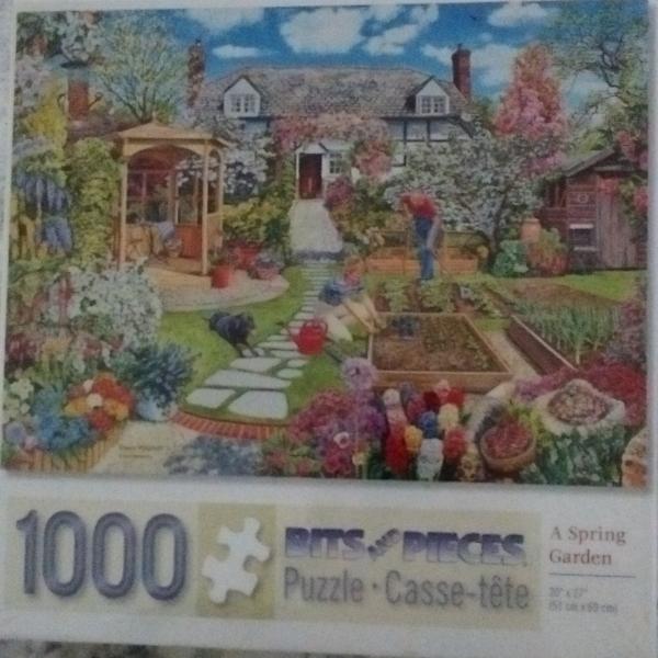 Photo of Finer Things - A Spring Garden, 1000 pcs, (camera picture fuzzy), Like New!