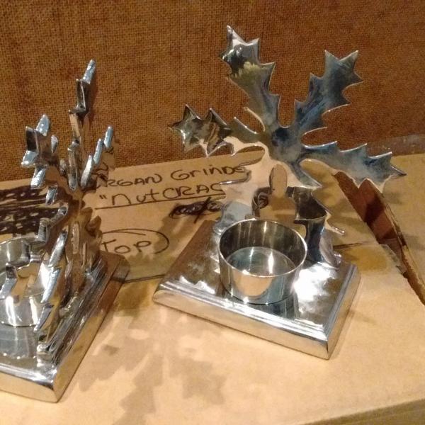 Photo of Finer Things - Silver Snowflake Tea Candle Holders