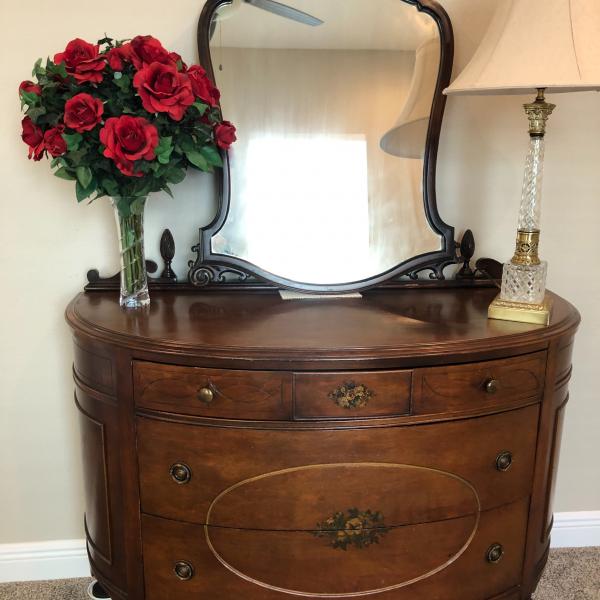 Photo of Antique Demilune dresser