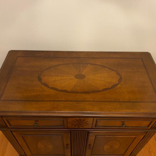 Photo of Beautiful Wooden Cabinet With Inlayed Design