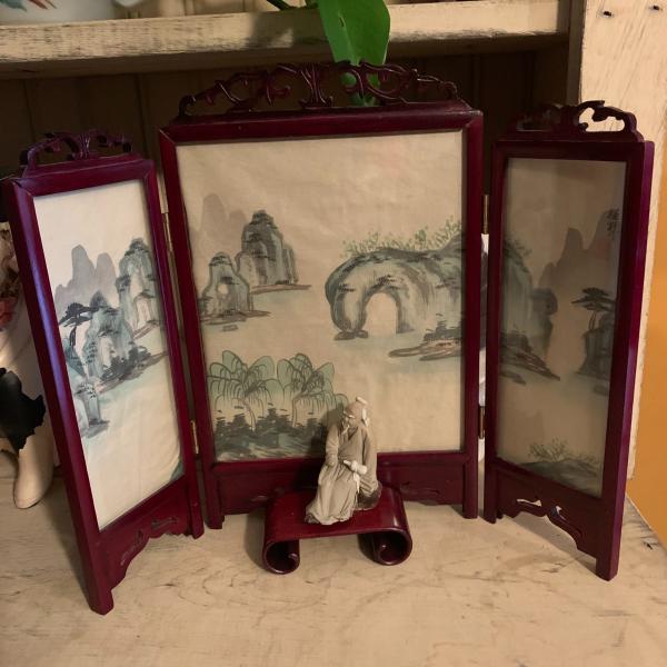 Photo of Vintage Miniature Chinese screen ! 