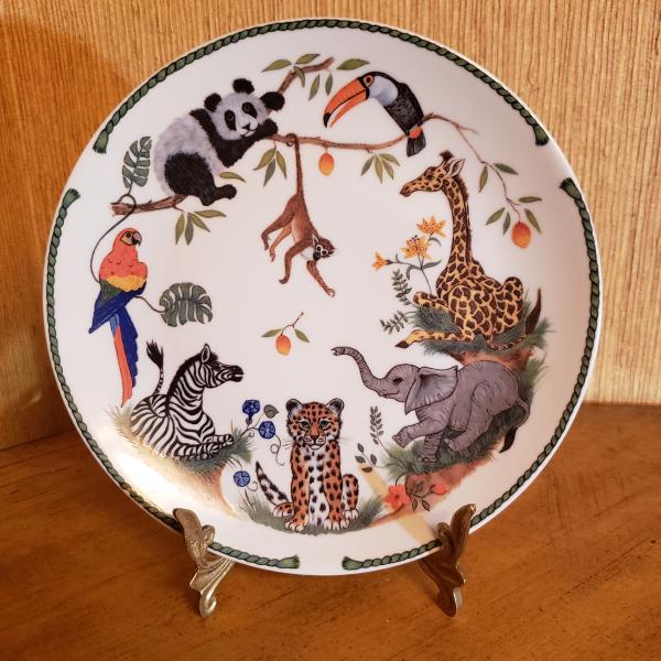 Photo of Lynn Chase Design Inc. "Jungle Party Too". Porcelin Plate 