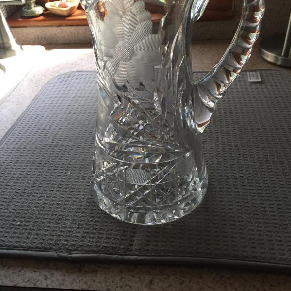 Photo of Vintage cut glass pitcher 