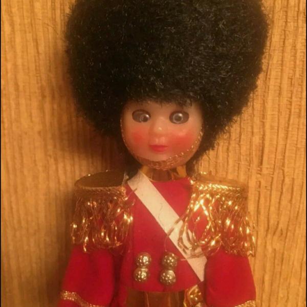 Photo of Vintage British “Order of the Guard” Queen’s Guard Sleepy Eye Doll.
