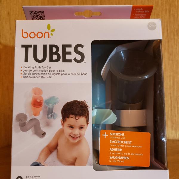 Photo of ●  PENDING  ●  New Boon Tubes Builder Bath Toy Set, 3 Pieces Suction Cups.