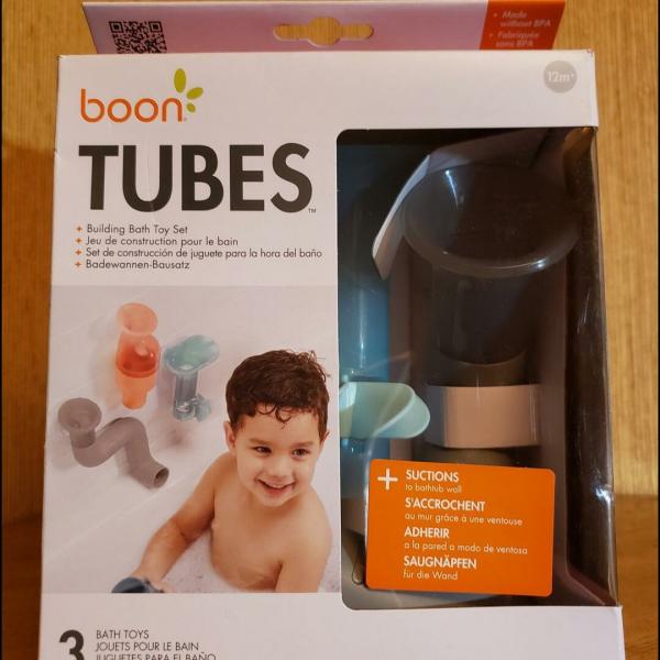 Photo of ●  PENDING  ●  New Boon Tubes Builder Bath Toy Set, 3 Pieces Suction Cups.