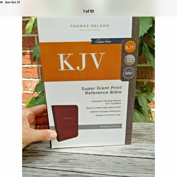 Photo of KJV Super Giant Print Lux-Leather Brown - Large Print (Leather Bound)
