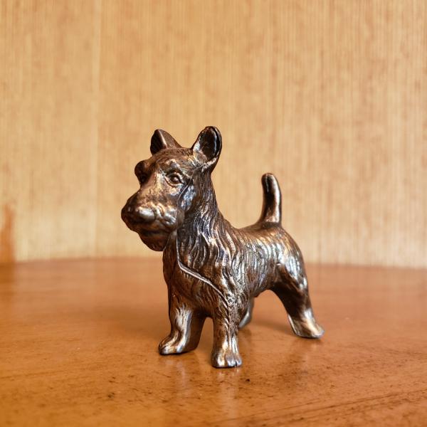 Photo of Vintage Scottie Terrier Dog Figurine Metal/ Brass? 