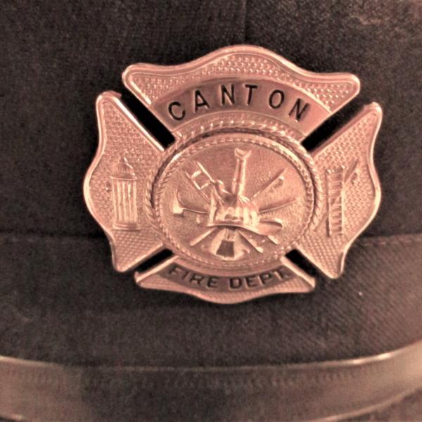 Photo of Fireman's Parade Hat with Badge, Canton, CT 