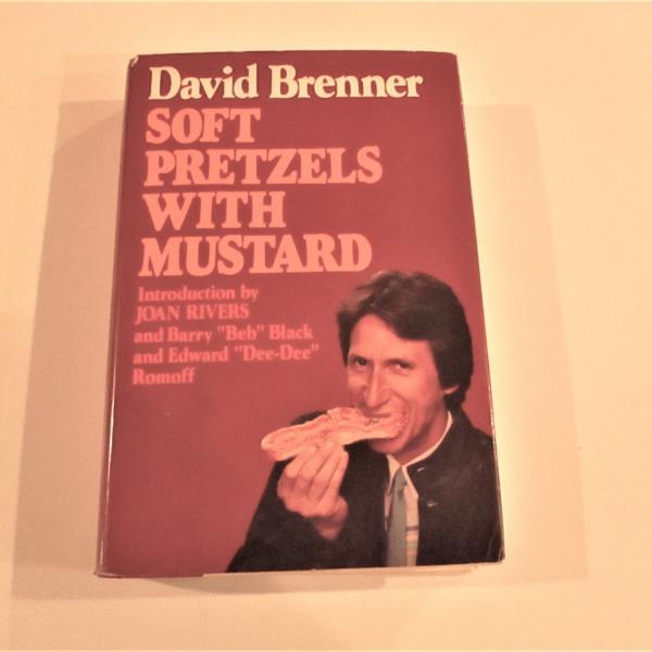 Photo of David Brenner, "Soft Pretzels With Mustard", autographed book