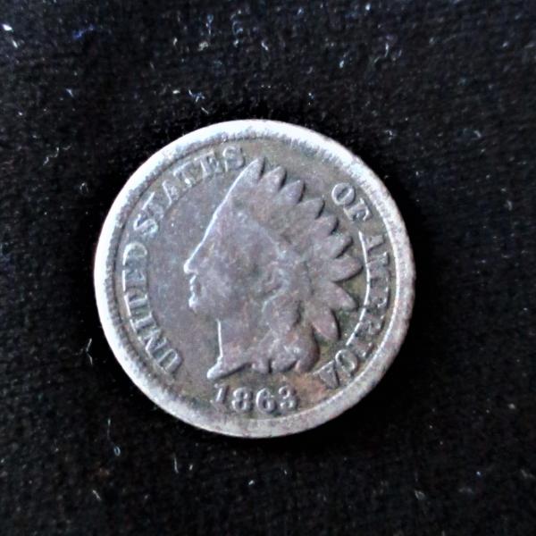 Photo of U.S. 1863 Civil War Era Indian Head Penny