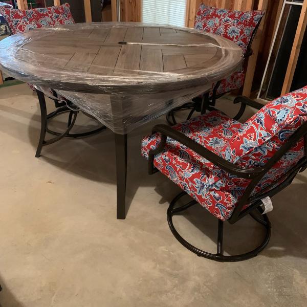 Photo of Four Nice Patio Chairs with new cushions 