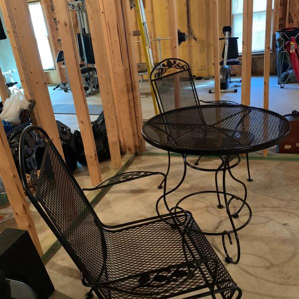 Photo of Three piece wrought iron patio set for only $200