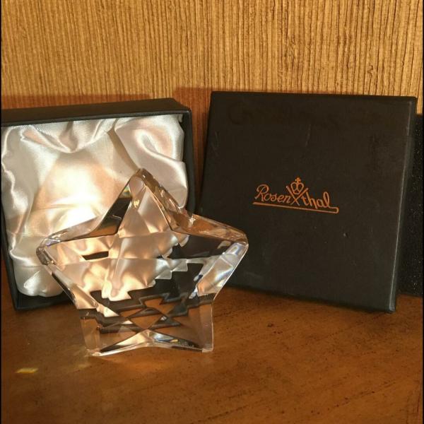 Photo of ROSENTHAL CLEAR CRYSTAL GLASS PAPERWEIGHT, LIMITED EDITION 