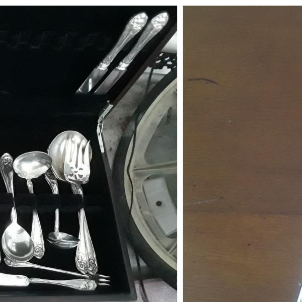 Photo of Old silver-plated flatware.