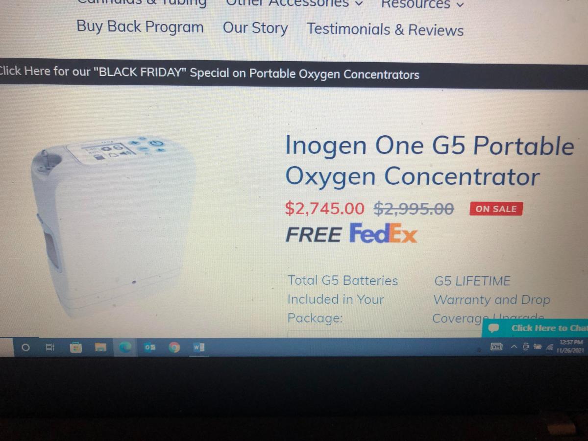 Photo 5 of Inogen G5 Oxygen Concentrator