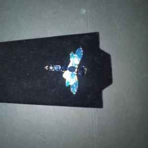 Photo of Blue Rhinestone Dragonfly Pin/Brooch