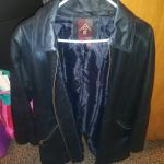 Genuine Black Leather Blazer Coat G 111-  Great Condition