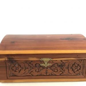 Photo of Vintage beautifully handmade cedar trinket or jewelry box
