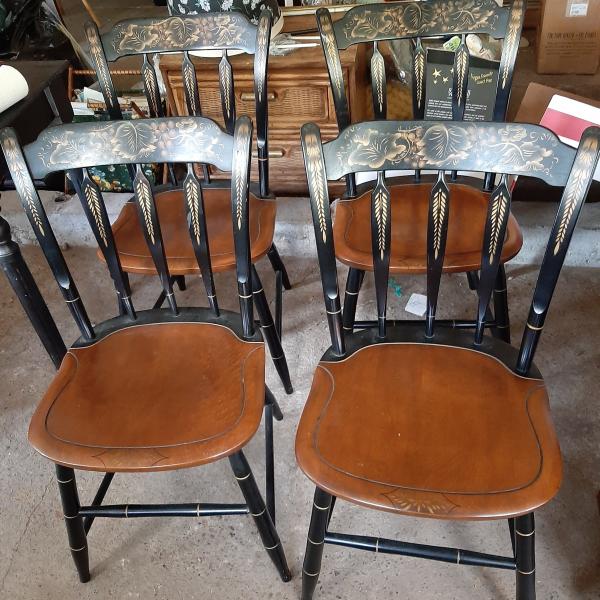 Photo of Hitchcock set 4 stenciled VINTAGE chairs