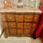 Henredon marble top side / accent table