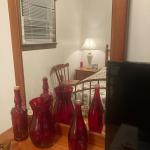 Red decor glass lot