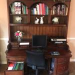 Large dark wood Desk and Chair