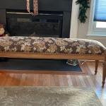 Luxury solid wood entryway bench