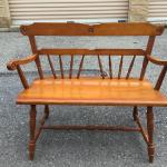 Vintage Ethan Allen maple wood  bench 44” long 