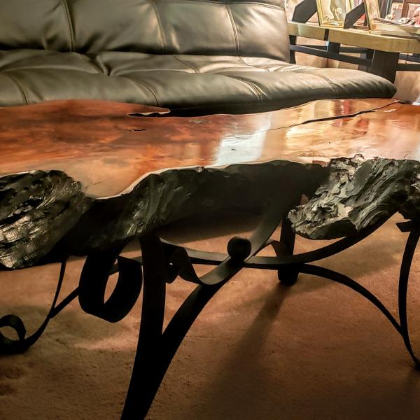 Photo of Redwood burl coffee table
