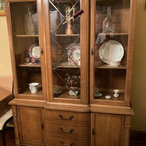 Photo of China Cabinet and Matching Dining Room Table 