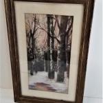 Lot #169  Original Pastel dated 1906 - "Wintery Wood"