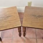 Lot #159  Pair of low Laminate "Coloniawful" tables