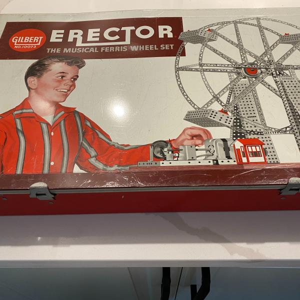 Photo of Vintage AC Gilbert Erector Set # 10073- The Ferris Wheel Set