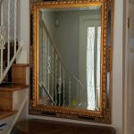 Lot 245: Ornate Black & Gold Wall Mirror