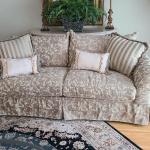 Lot 233: Upholstered Sofa w/Matching Accent Pillows