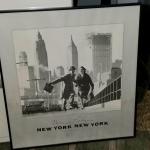 Vintage framed print on the glass of famous photo
