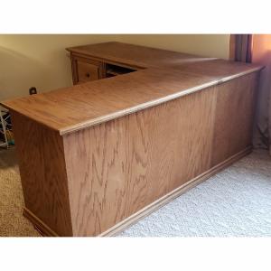 Photo of solid wood desk