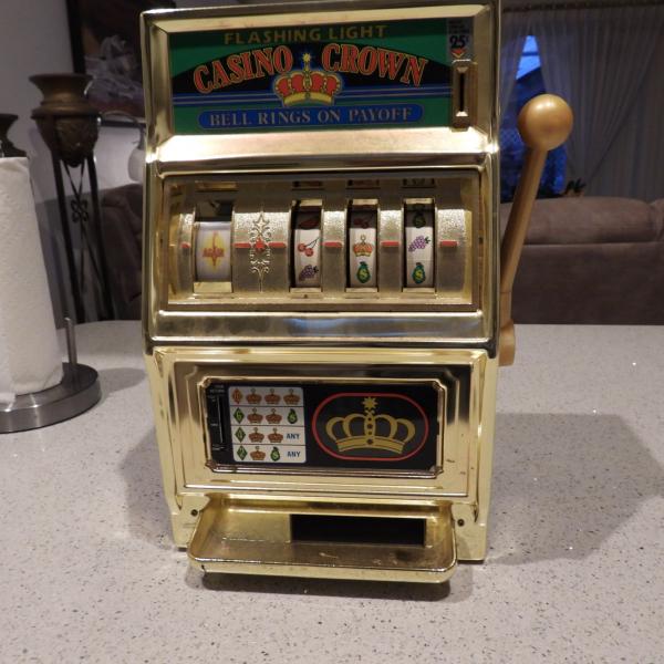 Photo of Vintage Casino Slot Machine bank.