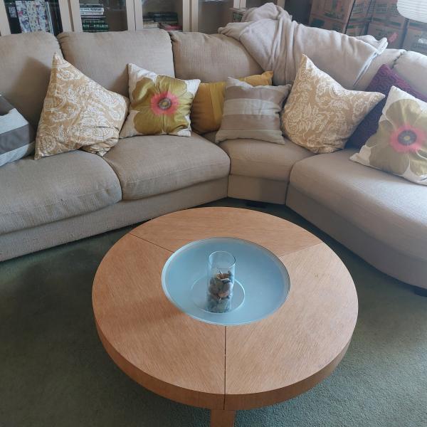 Photo of Family Sectional Sofa and Coffee Table