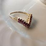 Stunning 1930s Art Deco 14 kyg Ruby Ring Unique One of a Kind sz 6.5